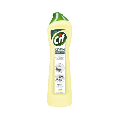 Cif Актив Лимон Универсальный чистящий крем для кухни и ванной, 500 мл