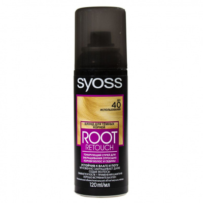 Syoss Спрей для волос Root Retoucher Тонирующий Блонд для тёмных корней, 120 мл