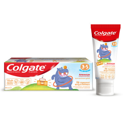 Colgate Зубная паста детская от 3 до 5 лет со вкусом апельсина, 60 мл