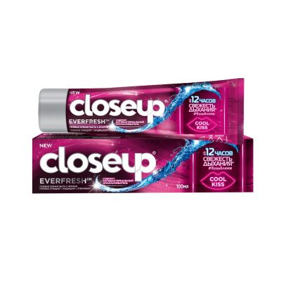 CLOSEUP Evefresh Зубная паста с антибактериальным ополаскивателем Cool Kiss, 100 мл
