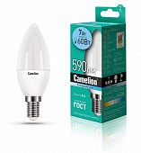Лампа светодиодная Camelion LED 7 - C35/845/E14, 7Вт, 220В (60Вт)
