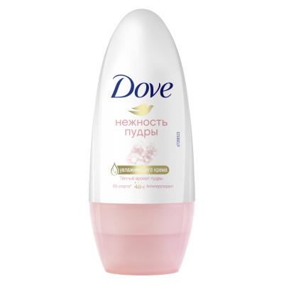 Dove Антиперспирант-дезодорант роликовый нежность пудры с увлажняющим кремом, 50 мл