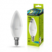 Лампа светодиодная Ergolux  LED-C35-11W-E14-4K 11Вт,220В,4500K,Е14 (95Вт)