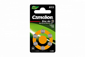 Батарейка д/слух аппар.Camelion A13-BP6  (G5/PR48/B26PA/ME8Z), 1,45 В, блист. 6шт. Цена за 1шт