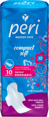 Peri Женские гигиенические прокладки Compact Soft Normal, 10 шт