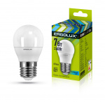 Лампа светодиодная Ergolux  LED - G45 -7W-E27-4K. 7Вт, 220В,4500К (60Вт)