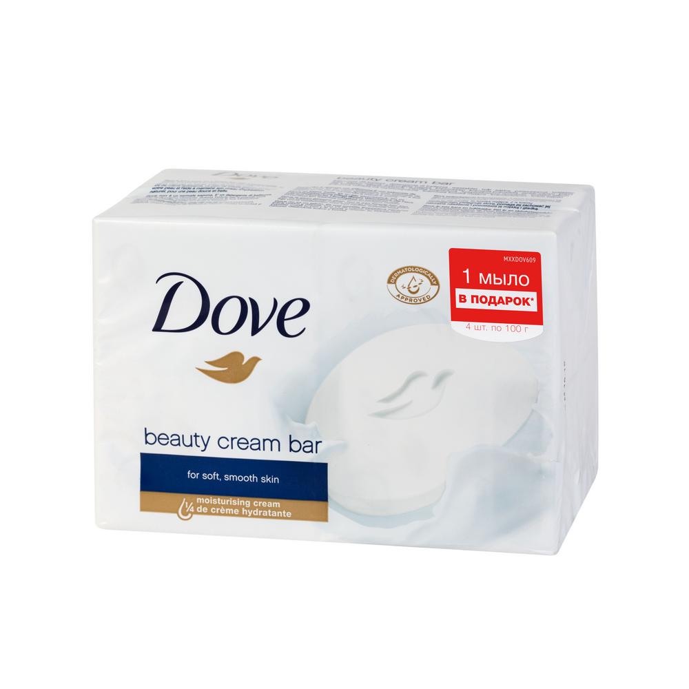 Dove Крем-мыло бессульфатное Красота и Уход, 4 х 100 гр