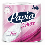 Туалетная бумага "Papia Deluxe" четырёхслойная, 4 шт
