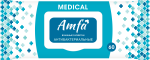 Салфетки влажные AMFA MEDICAL 60шт. с клапаном антибак
