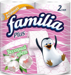 Туалетная бумага "Familia Plus" двухслойная, 4 шт Весенний Цвет