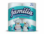 Бумажные полотенца "Familia" двухслойная, 4 шт