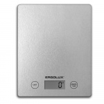 Весы кухонные  ERGOLUX ELX-SК02-C03, до 5кг.,195*142мм, серые металлик