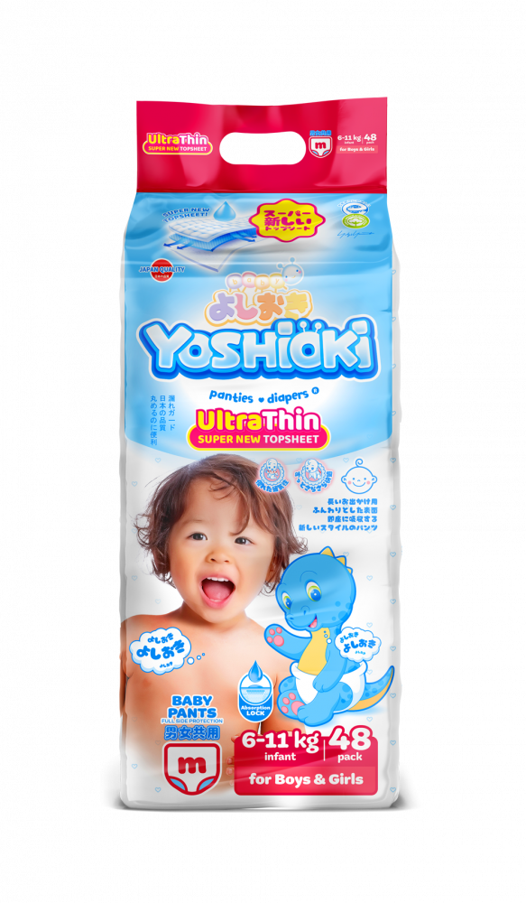 Yoshioki Ultra Thin Подгузники-трусики ультратонкие размер М 6-11 кг, 48 шт