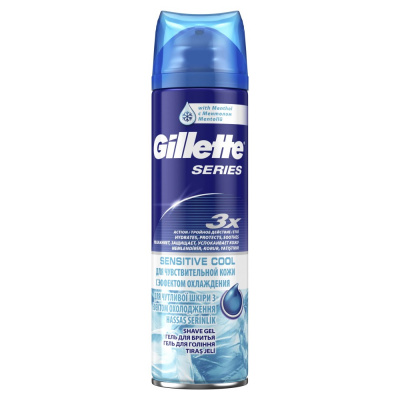 Gillette Series Гель для бритья Sensitive Cool с эффектом охлаждения, 200 мл