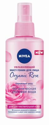 Nivea Мист-тоник для лица Organic Rose Увлажняющий, 150 мл