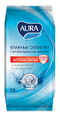 АУРА влаж. салфетки FAMILY 72шт. с антибакт. эффектом