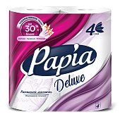 Туалетная бумага "Papia Deluxe" четырёхслойная, 4 шт