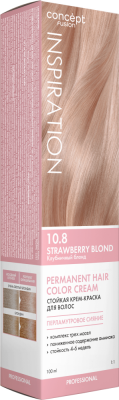 Concept Fusion Стойкая крем-краска для волос тон 10,8 Клубничный блонд Strawberry Blond