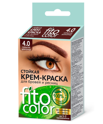 Fito Сolor Стойкая крем-краска для бровей и ресниц цвет 4,0 Горький шоколад