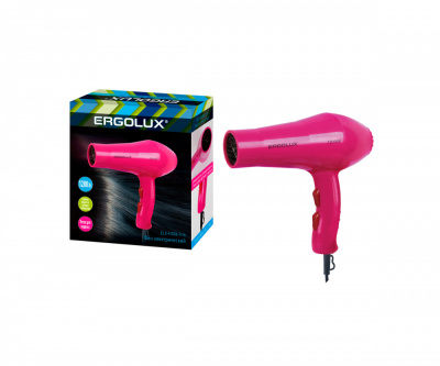 Ergolux Фен электрический ELX-HD06-C14 розовый, 1200 Вт