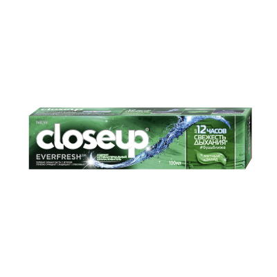 Closeup Everfresh Гелевая зубная паста мятный заряд с антибактериальным ополаскивателем и фтором, 100 мл_2