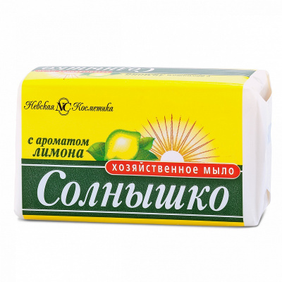 Солнышко Хозяйственное мыло лимон, 140 гр