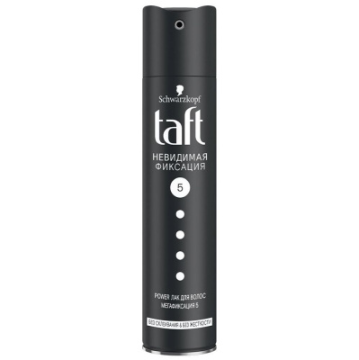Taft Лак для волос Power Невидимая фиксация 5 Мегафиксация, 250 мл