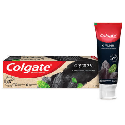 Colgate Зубная паста Naturals Эффективное отбеливание с Углем, 75 мл