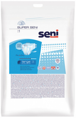 Seni Подгузники для взрослых Super размер L3 100-150 см, 1 шт
