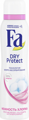 ФА дез-спрей 150мл. Dry Protect Нежность Хлопка ТОП
