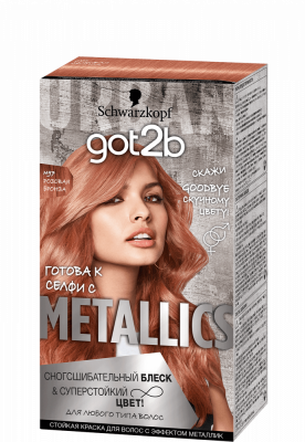 Got2b Стойкая краска для волос Metallics тон M97 Розовая бронза