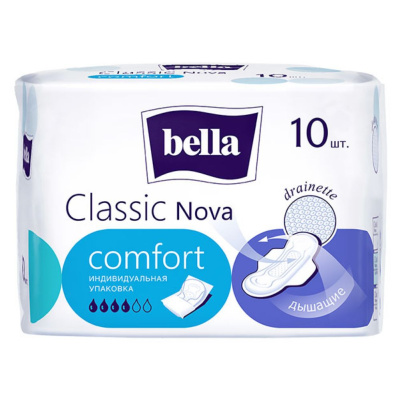 Bella Classic Прокладки гигиенические Nova Comfort, 10 шт