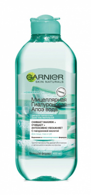 Garnier Мицеллярная алоэ-вода с гиалуроновой кислотой для всех типов кожи, 400 мл