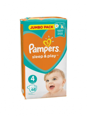 Pampers Подгузники Sleep & Play 4 Maxi 9-14 кг, 68 шт