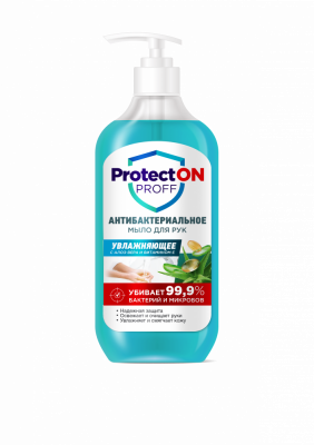 ProtectOn Proff Мыло жидкое антибактериальное Увлажняющее, 490 мл