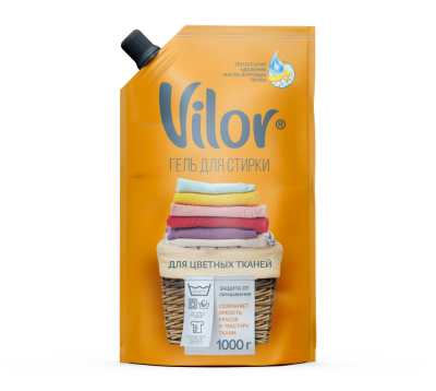 Vilor Гель для стирки Color для Цветных тканей дой-пак, 1000 мл