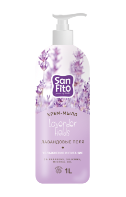 Sanfito Sensitive Крем-мыло жидкое Лавандовые поля, 1000 мл