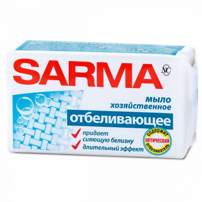 Sarma Хозяйственное мыло отбеливающее, 140 гр