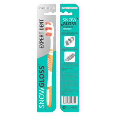 Snow Gloss Зубная щётка Expert Dent средней жёсткости