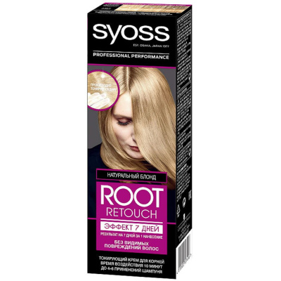 Syoss Root Retoucher Крем для волос тонирующий Эффект 7 дней тон 8,0 Натуральный Блонд
