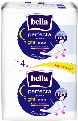 Bella Perfecta Прокладки гигиенические Night Extra Soft, 14 шт