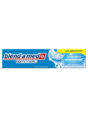Blend-a-med Комплекс Зубная паста с ополаскивателем Освежающая чистота Перечная мята, 125 мл