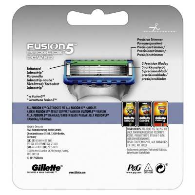 Gillette Fusion5 ProGlide Power Сменные кассеты для бритья, 4 шт_3