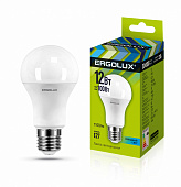 Лампа светодиодная Ergolux  LED - А60 -12W-E27-4K. 12Вт, 220В,4500К  (100Вт)