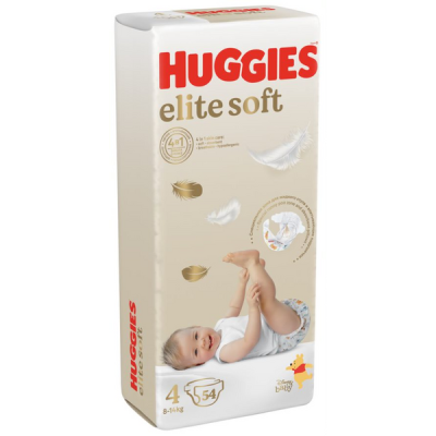 Huggies Подгузники Elite Soft размер 4 (8-14 кг), 54 шт