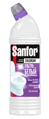 Sanfor Chlorum Гель для туалета с хлором, 750 гр