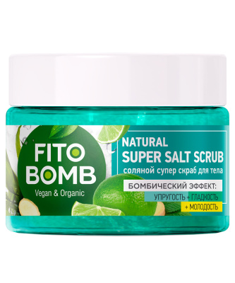 Fito Bomb Соляной супер скраб для тела Упругость + Гладкость + Молодость, 250 мл