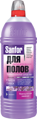 Sanfor Средство для мытья полов Ультра блеск Французская лаванда, 1000 мл