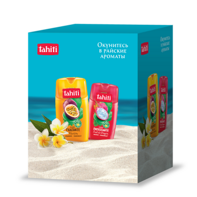 Palmolive Подарочный набор Tahiti (гель для душа Tahiti Питахайя, 250 мл + гель для душа Tahiti Маракуйя, 250 мл)