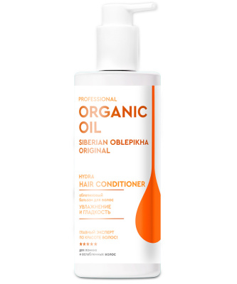 Organic Oil Professional Облепиховый бальзам для волос Увлажнение и гладкость, 250 мл